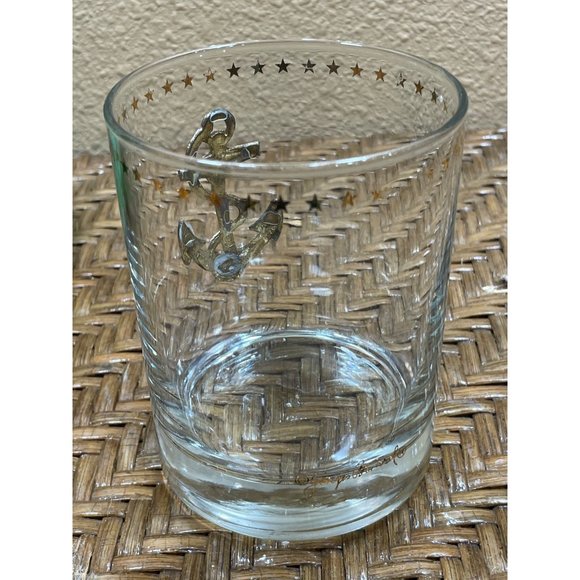 Vintage George Briard Gold Encrusted Anchor Old Fashion Glass - Picture 3 of 7
